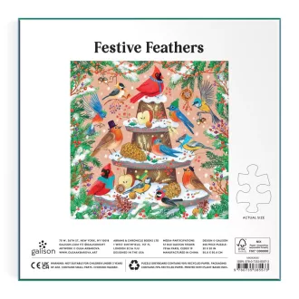 Galison - Téli madarak fóliás puzzle - 500 darabos