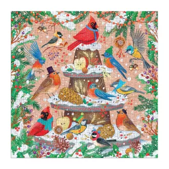 Galison - Téli madarak fóliás puzzle - 500 darabos