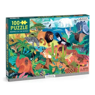Mudpuppy - A világ állatai puzzle (100 db) - JátékManufaktúra