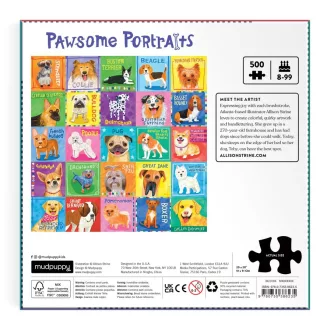 Mudpuppy - Kutyaportrék puzzle (500 db) - JátékManufaktúra