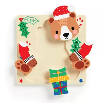 Mudpuppy - Fa puzzle szett (4 db): Karácsony - JátékManufaktúra