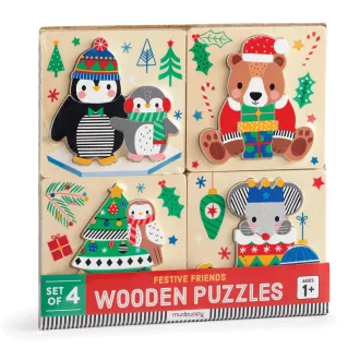 Mudpuppy - Fa puzzle szett (4 db): Karácsony - JátékManufaktúra