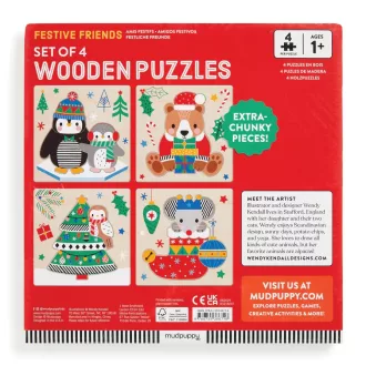 Mudpuppy - Fa puzzle szett (4 db): Karácsony - JátékManufaktúra