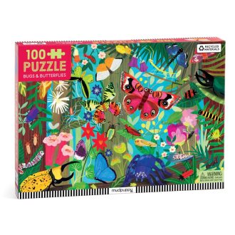 Mudpuppy - Pillangók és rovarok puzzle 100 db - JátékManufaktúra