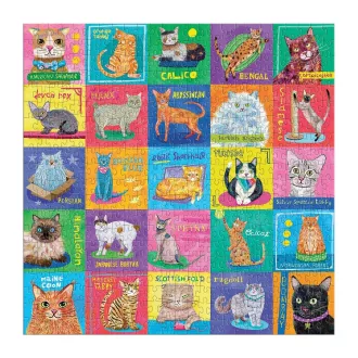Mudpuppy Macskaportrék puzzle, 500 darabos