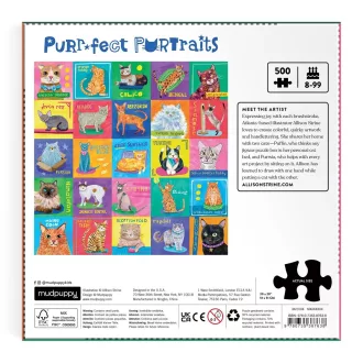 Mudpuppy Macskaportrék puzzle, 500 darabos
