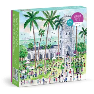   Galison Michael Storrings: Vasárnap Palm Beach-en puzzle, 500 darabos