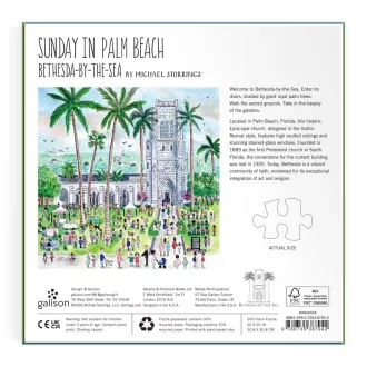   Galison Michael Storrings: Vasárnap Palm Beach-en puzzle, 500 darabos