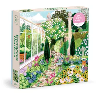 Galison Örökzöld kert puzzle, 500 darabos