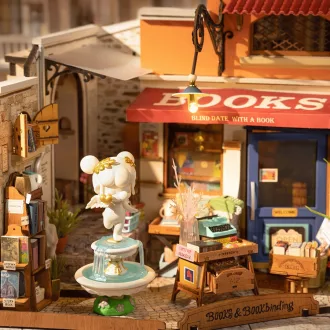 RoboTime - Miniatűr házikó: Sarokkönyvesbolt - JátékManufaktúra