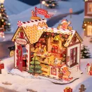 RoboTime - 3D fa miniatűr ház: Mézeskalács házikó - JátékManufaktúra
