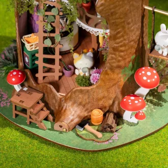 RoboTime - Miniatűr ház: Erdei faház farönkből - JátékManufaktúra