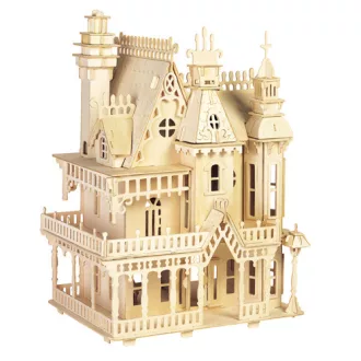 Woodcraft Drevené 3D puzzle Veľkolepá vila prírodná