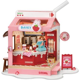 RoboTime - Miniatűr házikó: Epres tejbár - JátékManufaktúra