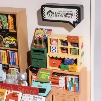 RoboTime - Miniatűr házikó: Elbűvölő könyvesbolt - JátékManufaktúra
