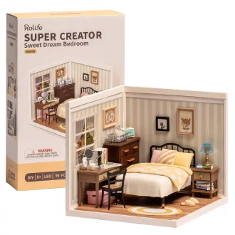 RoboTime - Miniatűr házikó: Sweet Dream hálószoba - JátékManufaktúra