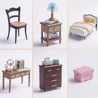 RoboTime - Miniatűr házikó: Sweet Dream hálószoba - JátékManufaktúra