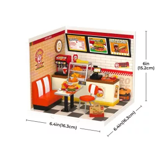 RoboTime - Miniatűr házikó: Mmm Burger Étterem - JátékManufaktúra