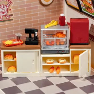 RoboTime - Miniatűr házikó: Mmm Burger Étterem - JátékManufaktúra