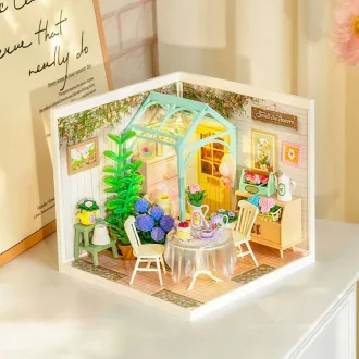 RoboTime - Miniatűr házikó: Teázás virágzó kertben - JátékManufaktúra