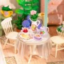 RoboTime - Miniatűr házikó: Teázás virágzó kertben - JátékManufaktúra