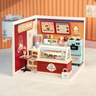 RoboTime - 3D fa miniatűr ház: Fagylaltozó - JátékManufaktúra