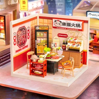 RoboTime - Miniatűr ház: Panda Hot Pot ázsiai bisztró - JátékManufaktúra