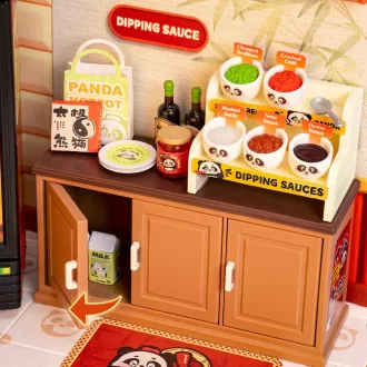 RoboTime - Miniatűr ház: Panda Hot Pot ázsiai bisztró - JátékManufaktúra