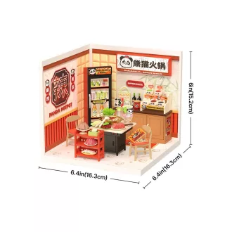 RoboTime - Miniatűr ház: Panda Hot Pot ázsiai bisztró - JátékManufaktúra