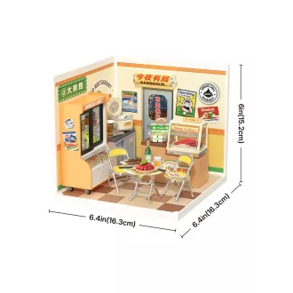 RoboTime - 3D fa miniatűr ház: Gyorsétterem - JátékManufaktúra