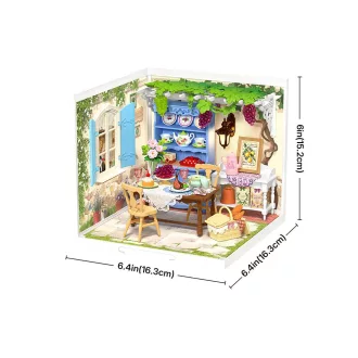 RoboTime - 3D fa miniatűr ház: Nyári veranda - JátékManufaktúra