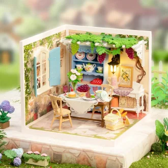 RoboTime - 3D fa miniatűr ház: Nyári veranda - JátékManufaktúra