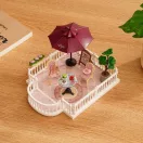 RoboTime - 3D fa bővítmény miniatűr házakhoz: Terasz napernyővel - JátékManufaktúra