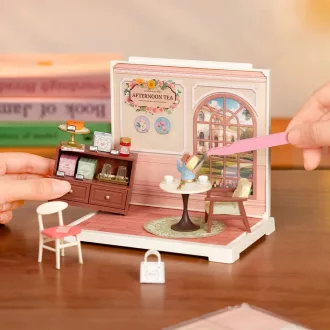 RoboTime - 3D fa miniatűr ház: Mini mézes teaház - JátékManufaktúra