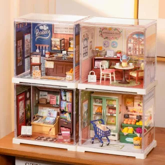 RoboTime - 3D fa miniatűr ház: Mini pékség - JátékManufaktúra