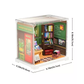 RoboTime - 3D fa miniatűr ház: Mini könyvesbolt - JátékManufaktúra