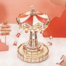 RoboTime - 3D zenedoboz puzzle: Színes láncos körhinta - JátékManufaktúra