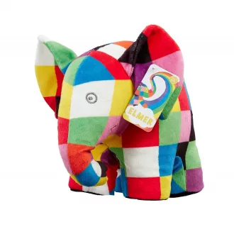 Rainbow Elmer plüssfigura - színes elefánt - JátékManufaktúra
