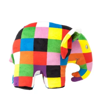 Rainbow Elmer plüssfigura - színes elefánt - JátékManufaktúra