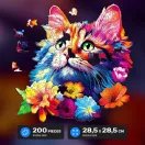 EscapeWelt - Fa puzzle Macska 200 db - JátékManufaktúra