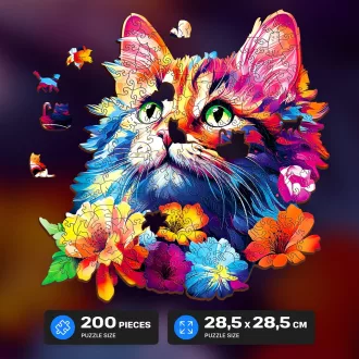 EscapeWelt - Fa puzzle Macska 200 db - JátékManufaktúra