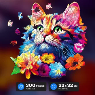 EscapeWelt - Fa puzzle Macska 300 db - JátékManufaktúra