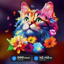 EscapeWelt - Fa puzzle Macska 500 db - JátékManufaktúra