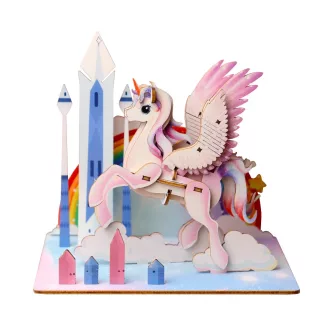 EscapeWelt - 3D fa puzzle Egyszarvú - JátékManufaktúra