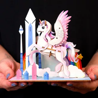 EscapeWelt - 3D fa puzzle Egyszarvú - JátékManufaktúra