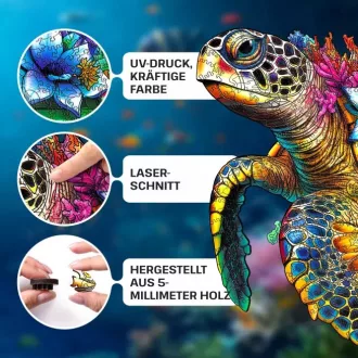 EscapeWelt - Fa puzzle Teknős 200 db - JátékManufaktúra