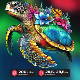 EscapeWelt - Fa puzzle Teknős 200 db - JátékManufaktúra