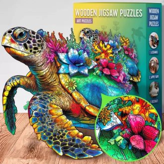 EscapeWelt - Fa puzzle Teknős 300 db - JátékManufaktúra