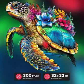EscapeWelt - Fa puzzle Teknős 300 db - JátékManufaktúra