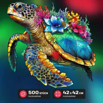 EscapeWelt - Fa puzzle Teknős 500 db - JátékManufaktúra